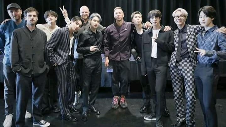 BTS with Coldplay 