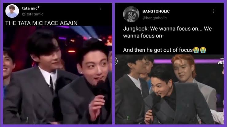 A meme made on the BTS Jungkook's famous focus.. on moment by an army