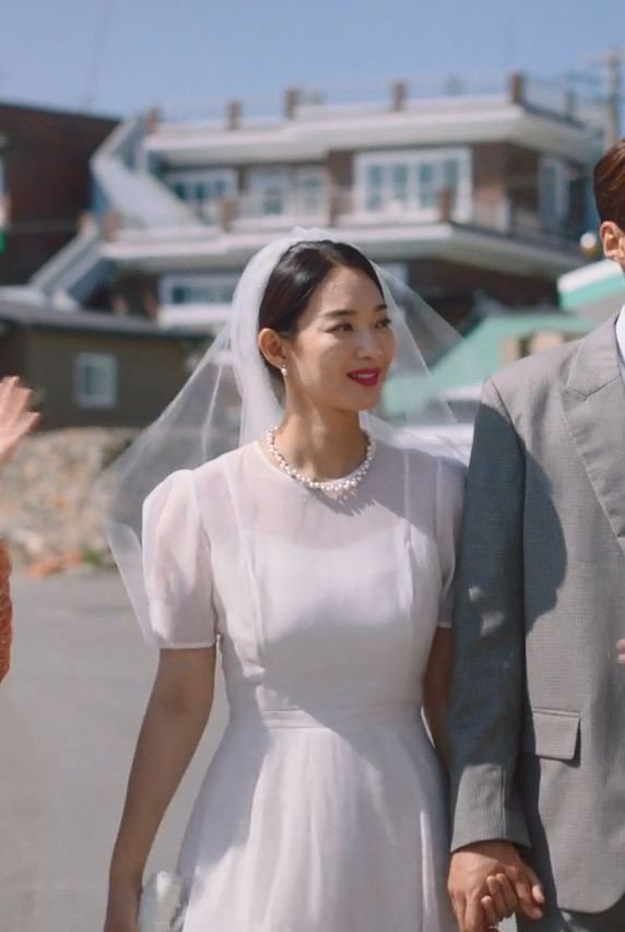 Shin Min Ah wedding dress in Hometown Cha-Cha-Cha