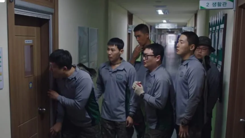 new recruit military hostel room scene