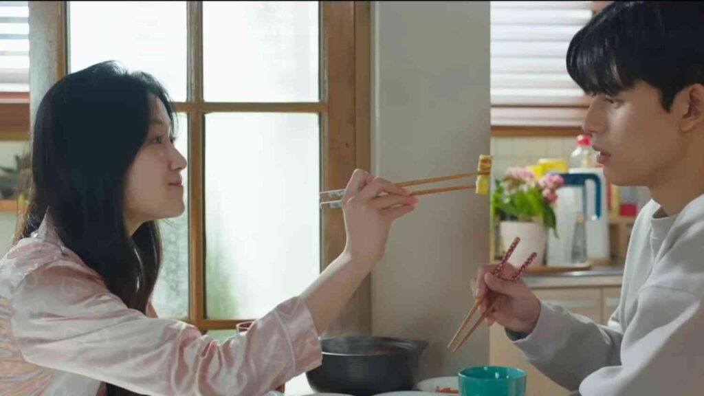 Sweet romance food scene no tail to tell