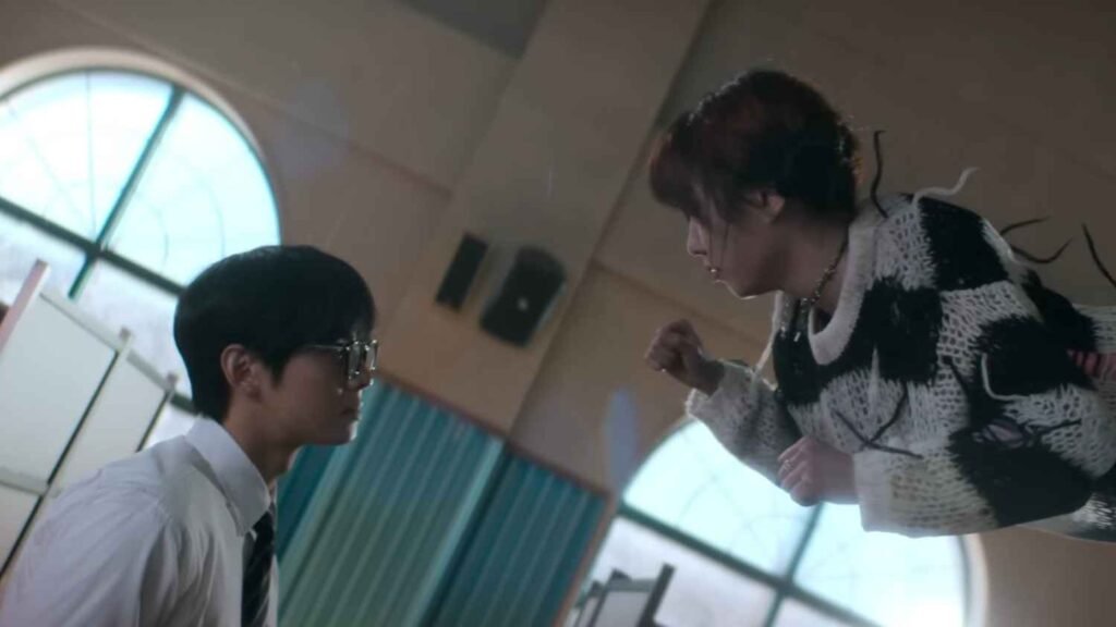 CHa Eun Woo and Park Eun Bin flying the wonderfools drama